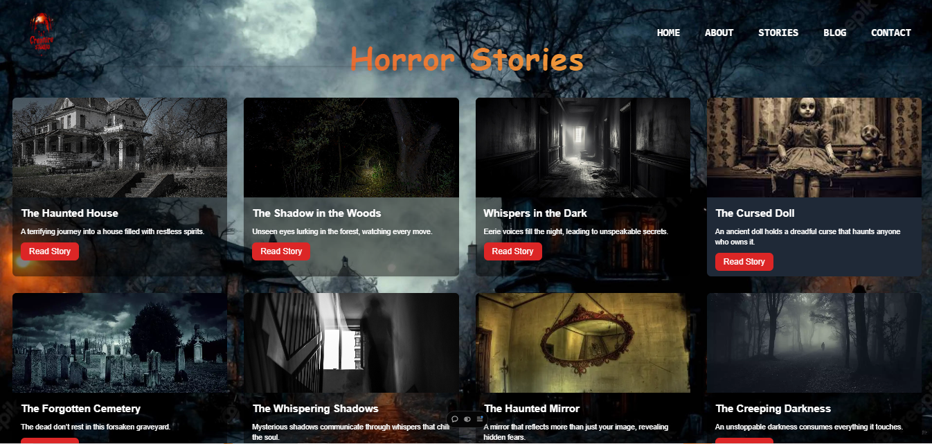 Horror Blog website